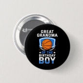 Großes Oma der Geburtstagskameradschaft Basketball Button (Vorne & Hinten)