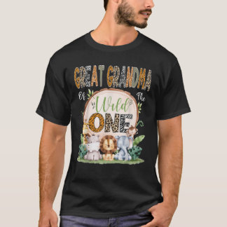 Großes Oma der wilden 1. GeburtstagsSafari T-Shirt