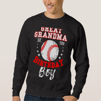 Großes Oma des Geburtstags Boy Baseball Theme B Sweatshirt