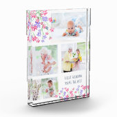 Großes Oma, du bist die beste rosa Ditsy-Flora Fotoblock (Links)