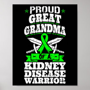 Großes Oma eines Nierenerkrankungskriegers Nierenk Poster