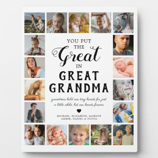 Großes Oma-Foto Fotoplatte (Vorderseite)