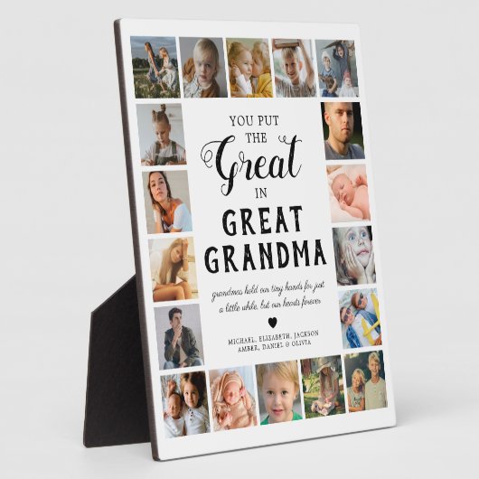 Großes Oma-Foto Fotoplatte (Seite)