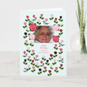 Großes Oma, Geburtstag, Rose Karte (Vorderseite)