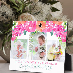 Großes Oma Gedicht 3 Foto Rosa Blüte Fotoplatte