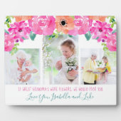 Großes Oma Gedicht 3 Foto Rosa Blüte Fotoplatte (Vorderseite)