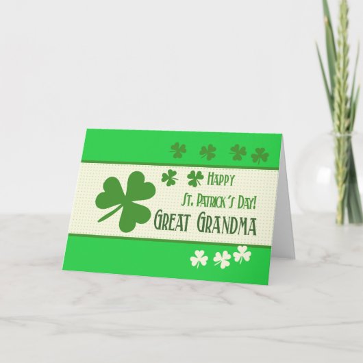 Großes Oma Happy St. Patrick's Day Karte (Vorderseite)