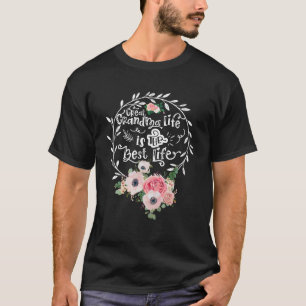 Großes Oma Leben ist das beste Leben Frauen Blume T-Shirt