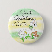 Großes Oma, Llama mit Teddybär zu sein Button (Vorderseite)