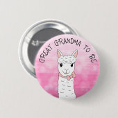 Großes Oma, mit rosa Bohne zu sein Button (Vorne & Hinten)
