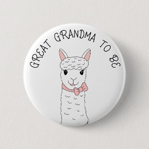 Großes Oma, mit rosa Bohne zu sein Button