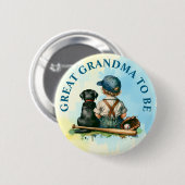 Großes Oma | Niedliche Babydusche Button (Vorne & Hinten)