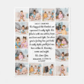 Großes Oma Personalisiert 14 FotoCollage Fleecedecke (Vorderseite)