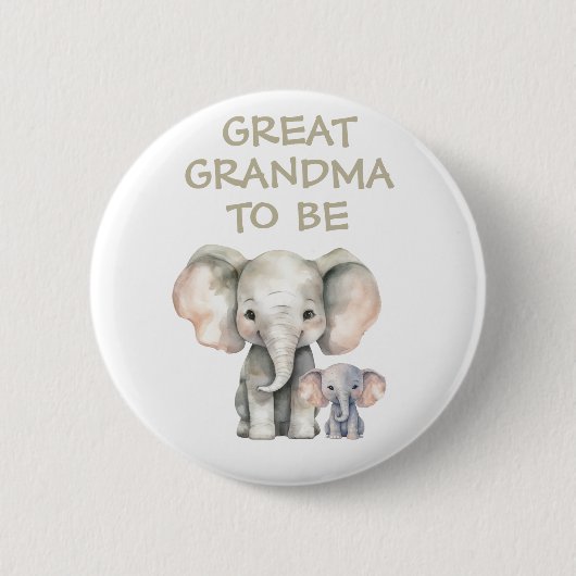 Großes Oma, um Baby Shower Button Wild One zu sein (Vorderseite)