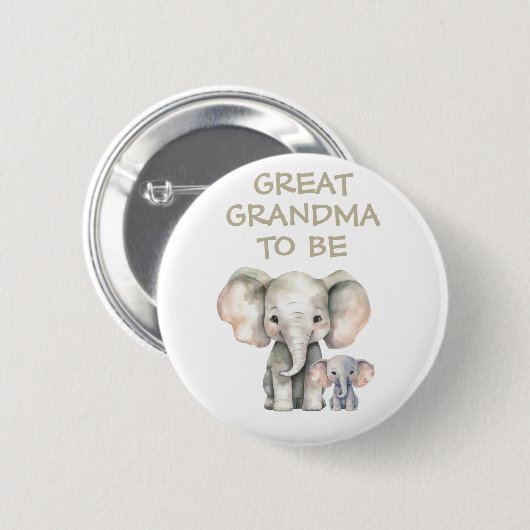 Großes Oma, um Baby Shower Button Wild One zu sein (Vorne & Hinten)