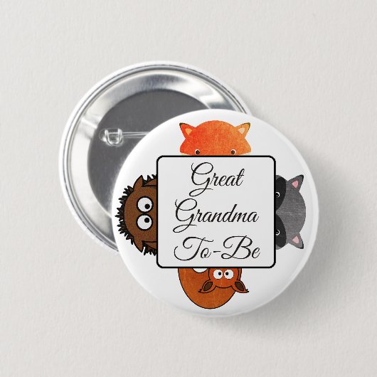 Großes Oma, um Button Fox Woodlands Thema zu sein (Vorne & Hinten)