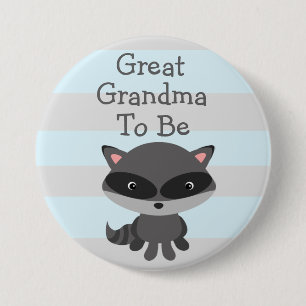 Großes Oma, um Button Raccoon Woodlands Theme zu s