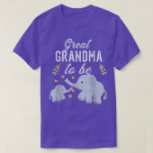 Großes Oma, um Elefant Baby Dusche Großes Gra zu s T-Shirt (Design vorne)