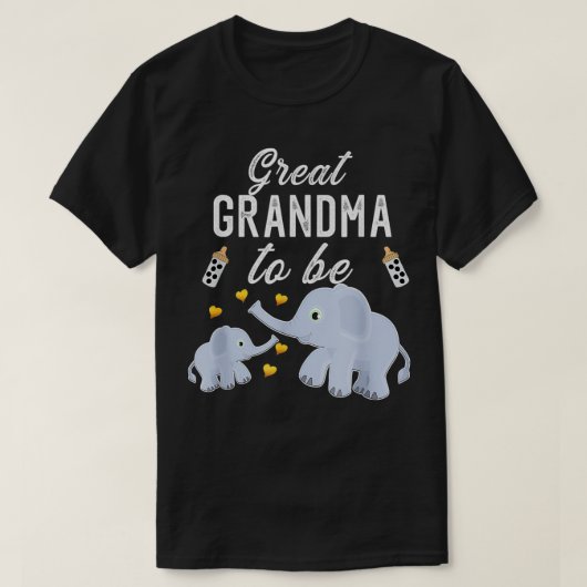 Großes Oma, um Elephant Baby Dusche Großer Mot zu T-Shirt (Design vorne)