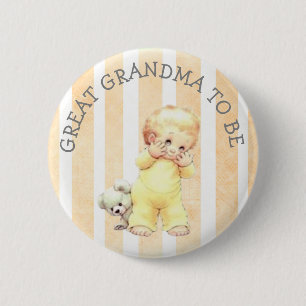 Großes Oma, um Vintag Baby Boy Button zu sein