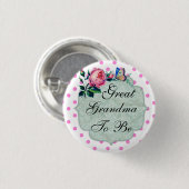 Großes Oma, um Vintagen Blumenknopf zu bekommen Button (Vorne & Hinten)