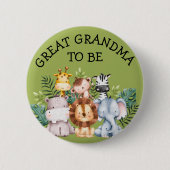 Großes Oma, um Waldkreaturen Kinderdusche zu sein Button (Vorderseite)