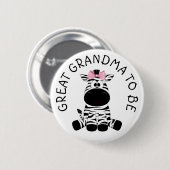 Großes Oma, um Zebra Baby Duschknopf zu sein Button (Vorne & Hinten)