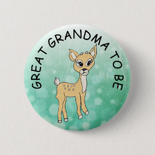 Großes Oma zu sein, Baby Shower Button Fawn