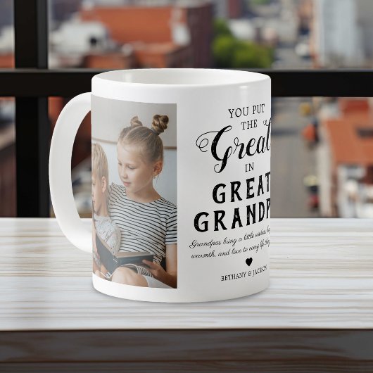 Großes Opa Familie Foto Zwei-Tone-Kaffee-Tasse Kaffeetasse