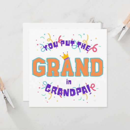 Großes Opa Karte (Vorderseite/Rückseite Beispiel)