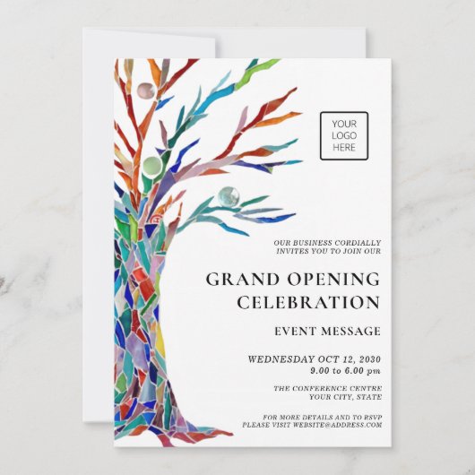 Großes Opening-Business-Logo Einladung (Vorderseite)
