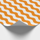 Großes Orange und Weiß bewegt Packpapier (Ecke)