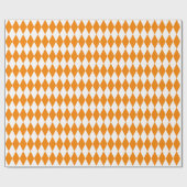Grosses Orangen- und Weißharlequin-Papier Geschenkpapier (Flach)