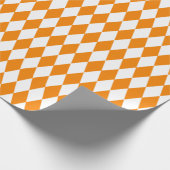 Grosses Orangen- und Weißharlequin-Papier Geschenkpapier (Ecke)