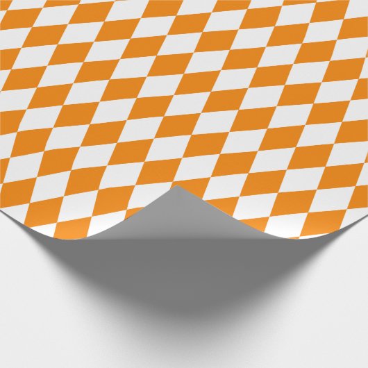 Grosses Orangen- und Weißharlequin-Papier Geschenkpapier (Ecke)