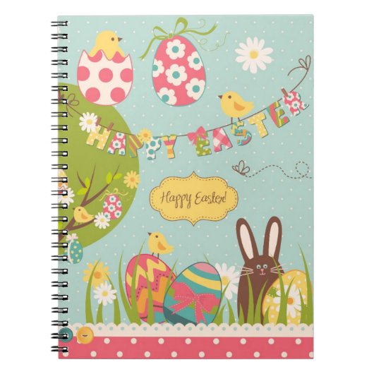 Großes Ostern-Set mit niedlichem Notizblock (Vorderseite)