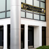 Grosses Outdoor Black & Gold Foto Abschluss Banner (Äußeres Gebäude)