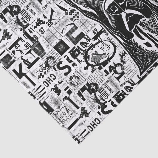 Großes Papiertüte für Decodierung oder Collage Seidenpapier (Ausschnitt)