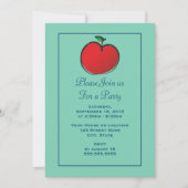 Großes Party mit rotem Apple Einladung (Vorderseite)