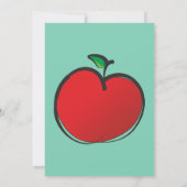 Großes Party mit rotem Apple Einladung (Rückseite)