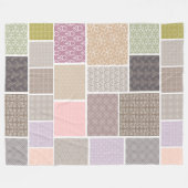 Großes Patchwork Multi Design Fleece Blanken (Vorderseite (Horizontal))