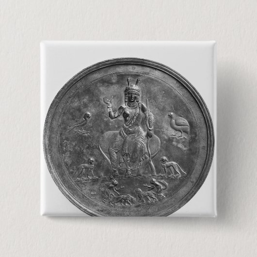 Großes patera, das eine Göttin darstellt Button (Vorderseite)
