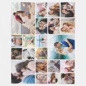 Grosses Personalisiertes 21-Foto Collage Fleece Bl (Vorderseite)