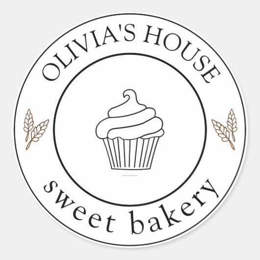 Großes Personalisiertes, hausgemachtes Logo Runder Aufkleber (Vorderseite)