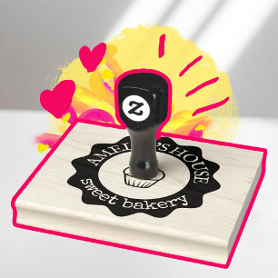 Großes, Personalisiertes Logo Gummistempel