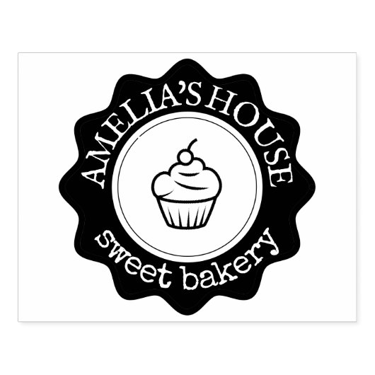 Großes, Personalisiertes Logo Gummistempel (Prägung)