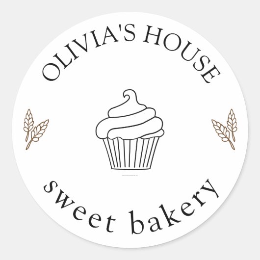 Großes, Personalisiertes Logo Runder Aufkleber (Vorderseite)