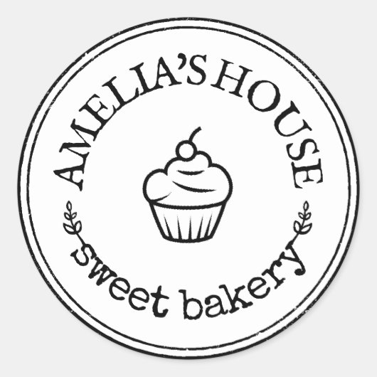 Großes, Personalisiertes Logo Runder Aufkleber (Vorderseite)