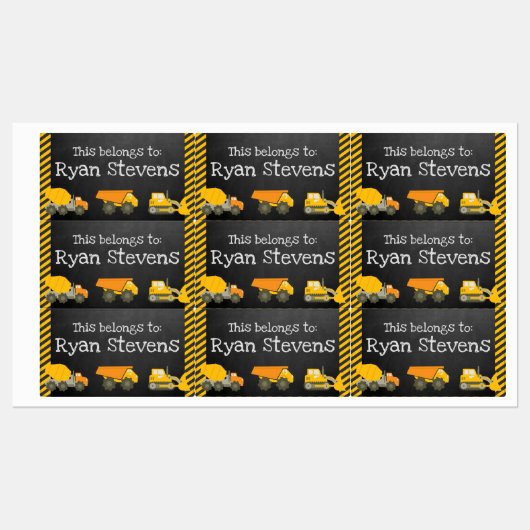 Großes Personalisiertes Schulangebot Etiketten (Blatt)