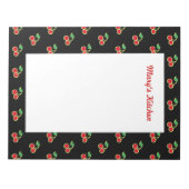 Grosses Personalisiertes schwarzes Cherpad Notepad Notizblock (Vorderseite)